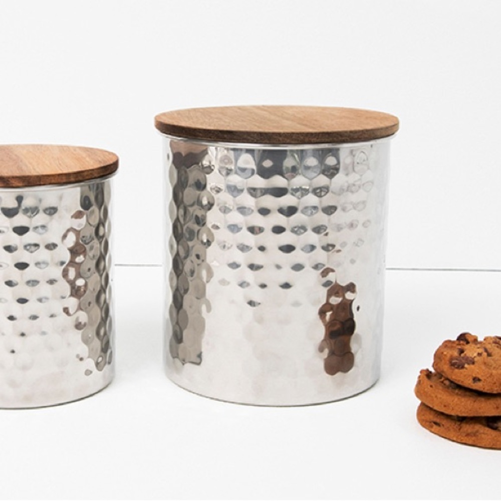 🌸UNCOMMON JAMES Hammered Silver Canisters🌸 - Picture 5 of 5